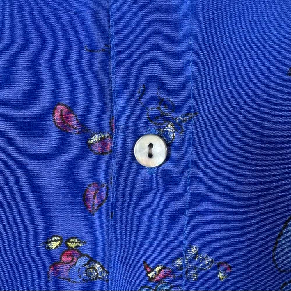 Chico's Design‎ VTG Button-up Blouse Women Size Large Asian-Inspired 100% Silk - Picture 4 of 13